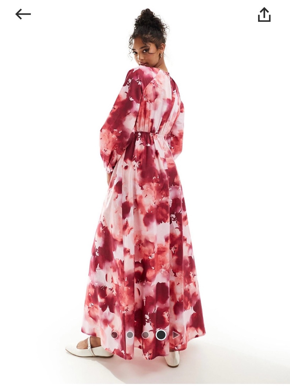 Pink Floral Tie-Dye Maxi Dress - Women